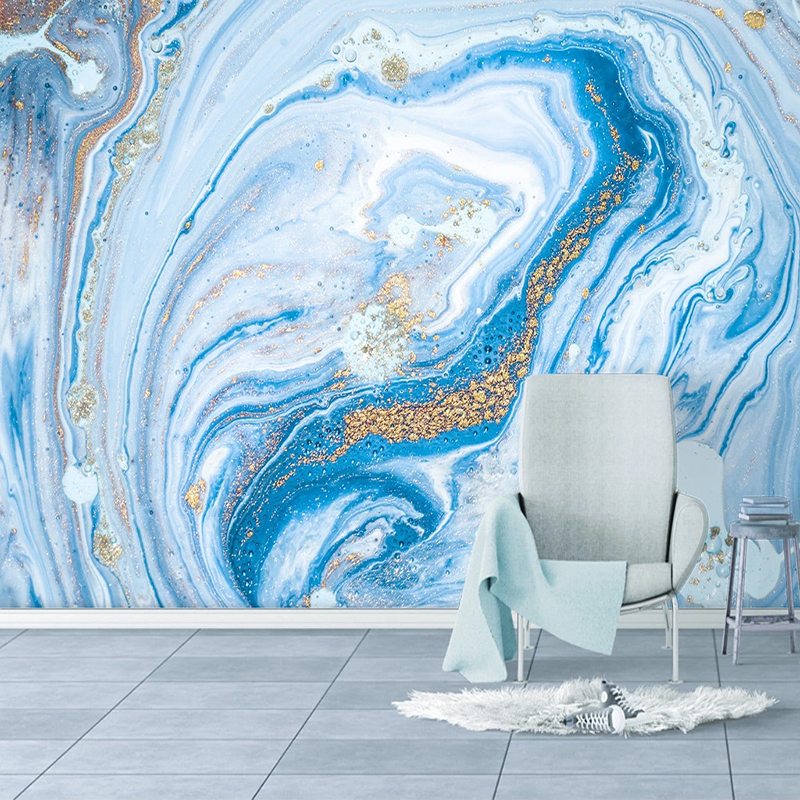 Tv Home Improvement - Custom Large Murals Blue Marble Pattern