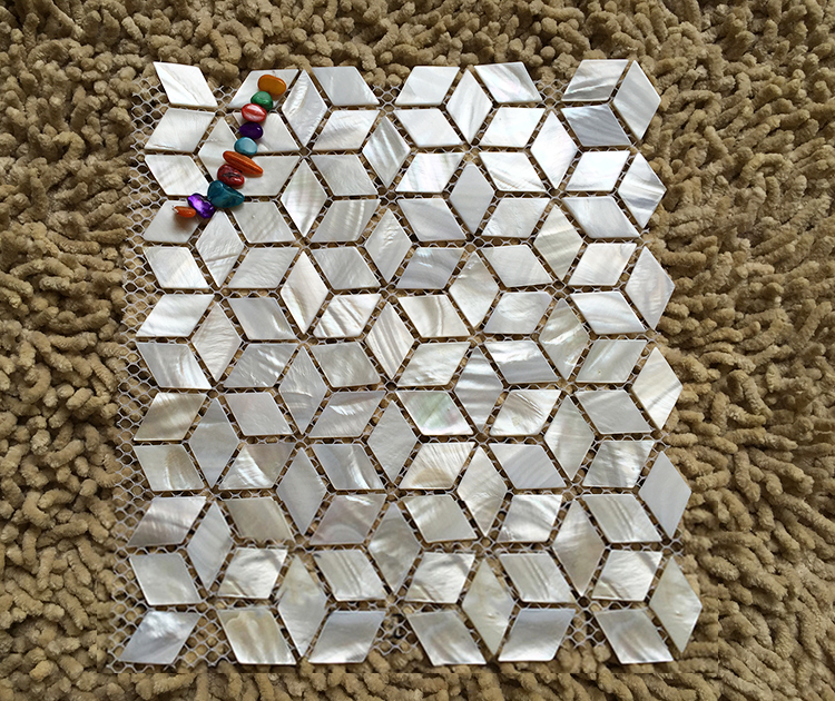 Tv Home Improvement - Rhombus white shell mosaic tile mother
