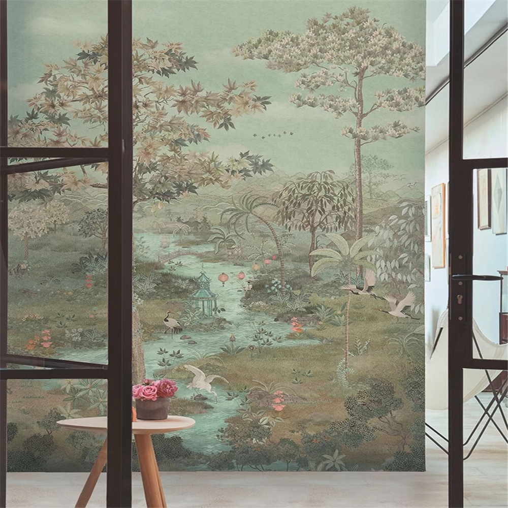 custom Photo Mural  Green Land - Tv Home Improvement incelemesi ve fiyatı