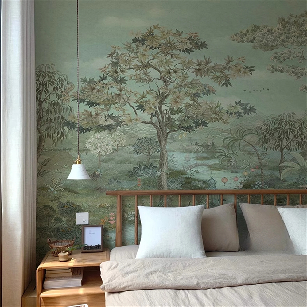 custom Photo Mural  Green Land - Tv Home Improvement incelemesi ve fiyatı