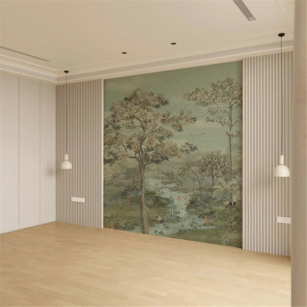 custom Photo Mural  Green Land - Tv Home Improvement incelemesi ve fiyatı
