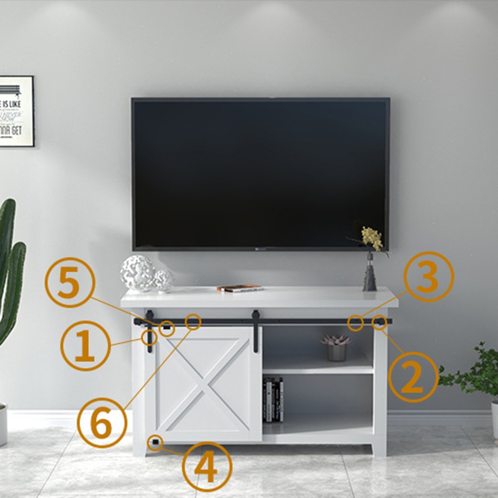 2Pcs Sliding Barn Door Hardwar - Tv Home Improvement incelemesi ve fiyatı