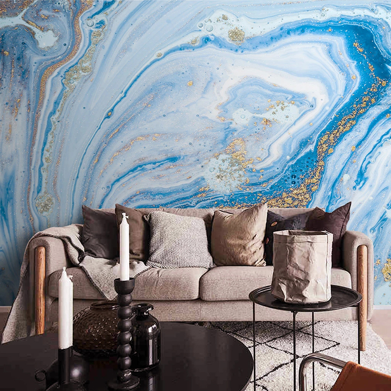 Custom Large Murals Blue Marbl - Tv Home Improvement incelemesi ve fiyatı