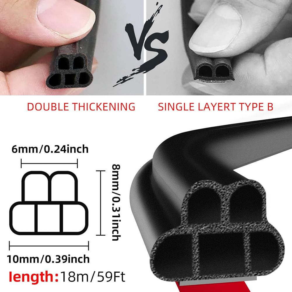 Double Layer L-Shape Car Door  - Door Weather Strip incelemesi ve fiyatı