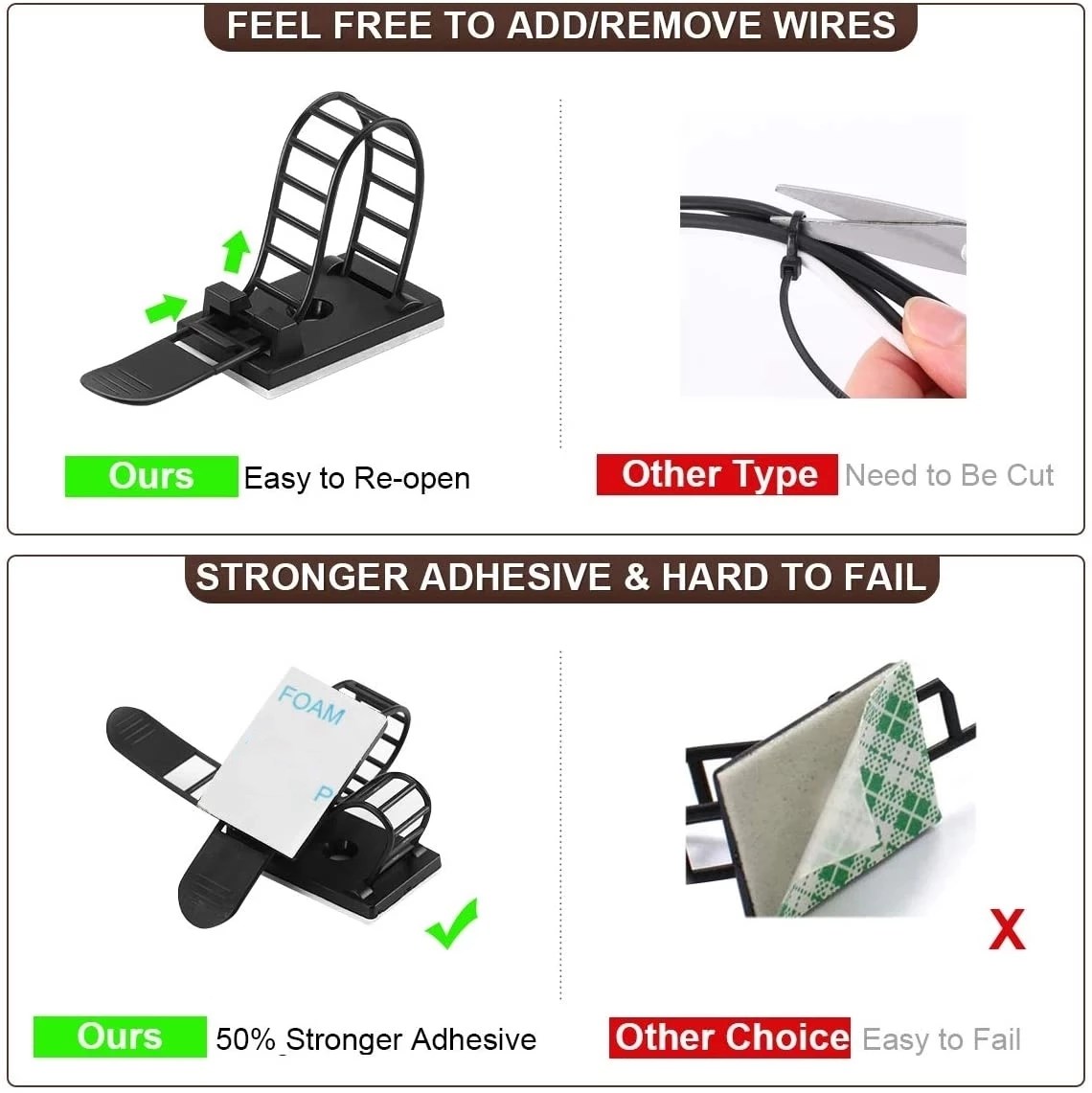 Cable Tie Mount Adjustable Cli - Cable Staple Clip incelemesi ve fiyatı