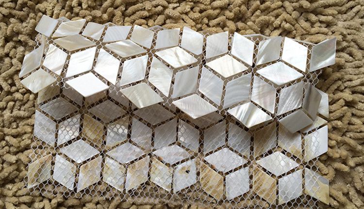 Rhombus white shell mosaic til - Tv Home Improvement incelemesi ve fiyatı