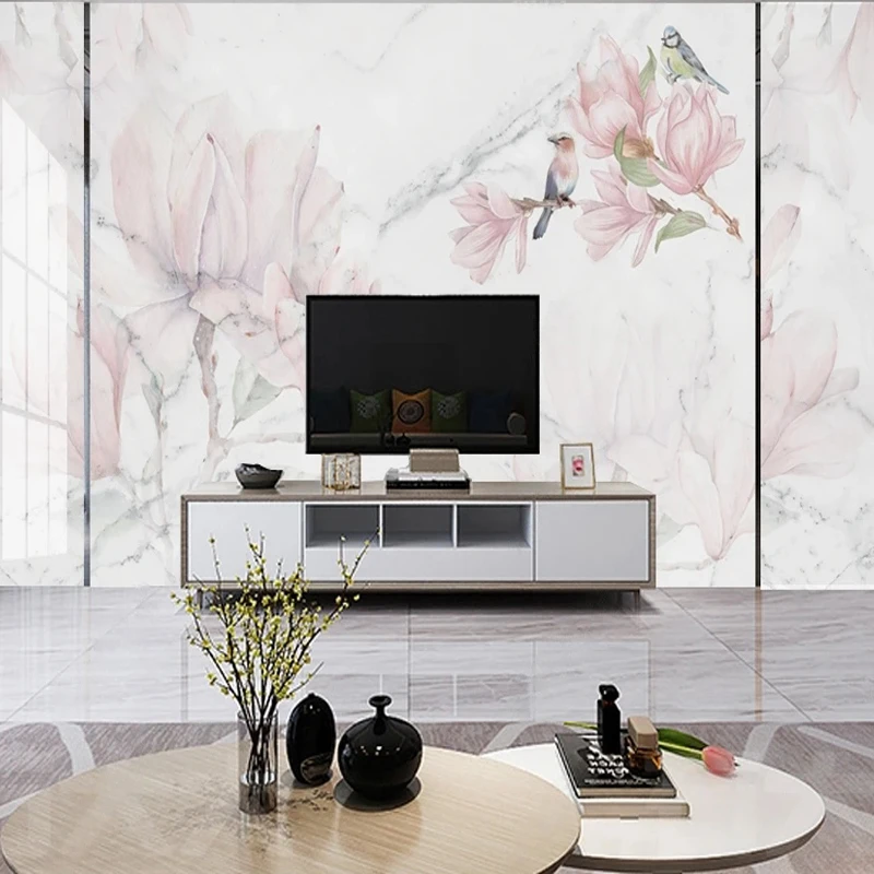 Custom 3D Mural Pink Flowers B - Tv Home Improvement incelemesi ve fiyatı
