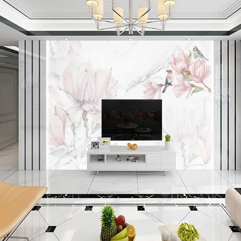 Custom 3D Mural Pink Flowers B - Tv Home Improvement incelemesi ve fiyatı