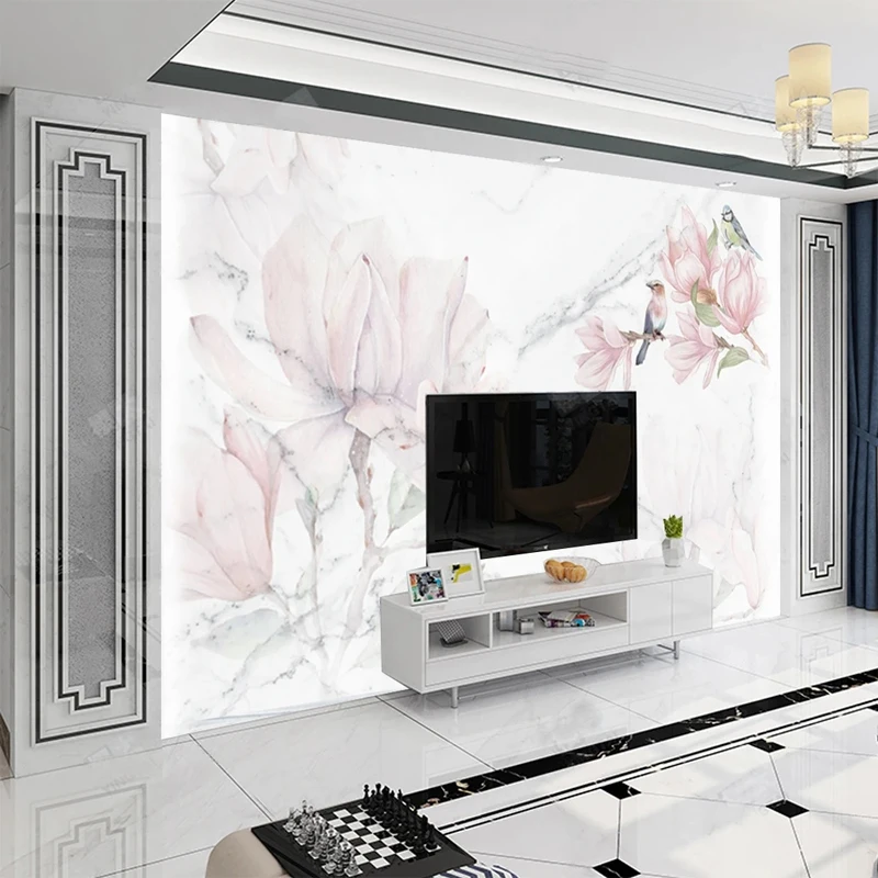 Custom 3D Mural Pink Flowers B - Tv Home Improvement incelemesi ve fiyatı