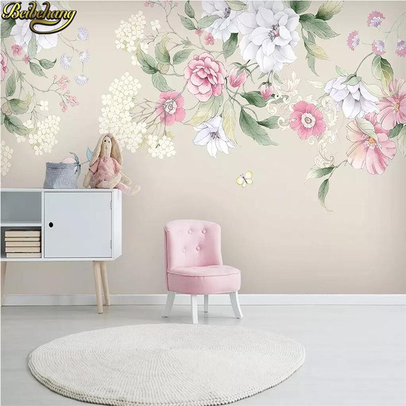 custom Modern floral wallpaper - Tv Home Improvement incelemesi ve fiyatı