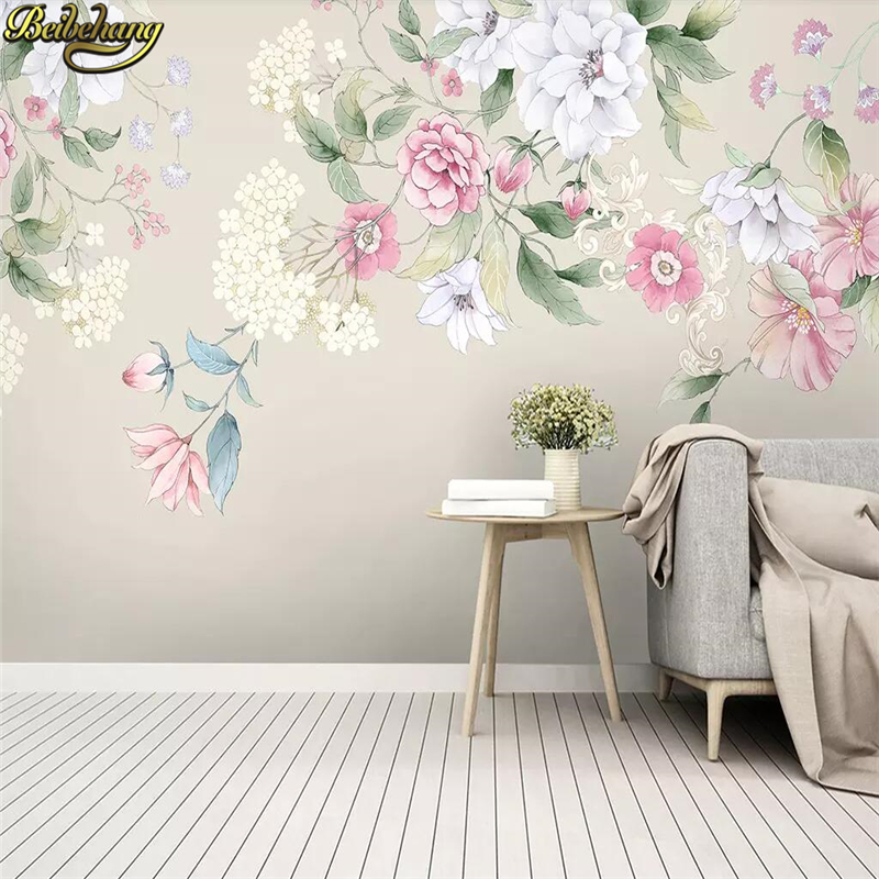 custom Modern floral wallpaper - Tv Home Improvement incelemesi ve fiyatı